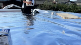 【施工事例】かき氷屋さんの屋根に施工してきました!